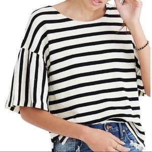 Madewell Striped Bell Sleeved Top